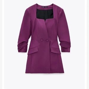 blazer jumpsuit purple
